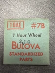 Bulova Hour Wheel #7B - Nos. Fixed Price $6.95.