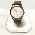 V290 Vintage Cyma Quartz Swiss Made Gold Tone 7 Jewels Wrist Watch Leather Band. Fixed Price $200.00.