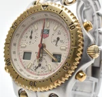 Tag Heuer CG1123-0 Chronograph Senna Professional Off-white Dial Men's Watch. Fixed Price $900.00.