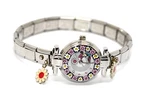 Minnie Mouse Murano Glass Charm Watch By Walt Disney Collection Swiss Movement. Fixed Price $19.99.
