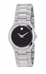 Brand New Movado Women Defio Black Dial Stainless Steel 28MM Watch 0607308. Fixed Price $299.00.
