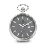 Charles Hubert Stainless Steel Open Face Tritium Quartz Pocket Watch. Fixed Price $336.00.