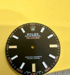 Custom Rolex Milgauss 40MM 116400 Faded Black Orange Dial Watch. Fixed Price $250.00.