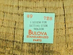 Genuine Bulova 89 Screw For Setting Stem Holder 728 Watch Part New Stock. Fixed Price $13.99.