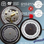 Movement Chronograph Eta G10.211, G10.711 Quartz, 13.1/4''', Nos, New Battery. Fixed Price $49.00.