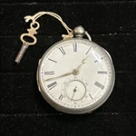 Antique Silver Key Wind Pocket Watch With Subsidiary Seconds Dial. Fixed Price $200.00.