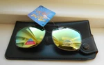 Vtg Jean Ross Nos Clip On Sun Shades/case Gunmetal W/mirrored Lens 54MM. Fixed Price $8.99.