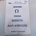 Genuine Omega Back Gasket No. 15 Ass't #OM-G281.SEAL Package. Fixed Price $16.20.