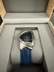 Hamilton Ventura Quartz Steel Blue Dial Mens Watch 3 Bands! H24411942 Box. Fixed Price $749.00.
