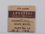 Longines Genuine Material Hour Wheel Part #19 Height 1.40 For Cal. 5LNS. Fixed Price $29.95.
