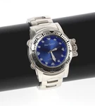 Paul Jardin Quartz Watch Heavy Metal Men Silver Rotating Bezel Blue Dial 50.7MM. Fixed Price $24.99.