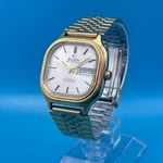 Vintage 1970 Elgin 32MM Square 17 J Day/date Automatic Mechanical Watch 6342B. Fixed Price $62.00.