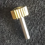 Omega Water Resistant Crown, Gold Colour, Part Number 43219. Fixed Price $39.88.