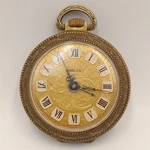 Public Watch Co Brevet Louis Xiv Brass Open Face Alarm Pocket Swiss Made. Fixed Price $129.95.