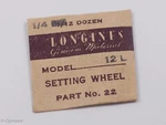Longines Genuine Material Set Wheel Part 22 For Cal. 12L. Fixed Price $29.95.
