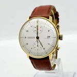 Junghans Max Bill Chronoscope 27.7800.1205 Silver Automatic Men's Watch. Fixed Price $844.72.