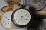 Vintage 1887 Hampden Springfield Coin Silver 18S 7J Kw/ks Pocket WATCH--4 Repair. Fixed Price $195.52.