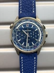 Jaeger Lecoultre Polaris World Time Titanium Blue Dial 44MM Watch Q905T480. Fixed Price $8750.00.