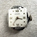 Longines 17 Jewels Ladies Watch Movement 5LN Swiss Square Dial Vintage Parts. Fixed Price $55.00.