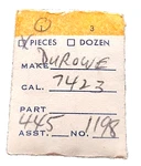 Durowe 7423 Setting Lever Spring Watch Part #445/1198. Fixed Price $13.95.