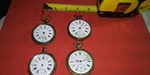Pocket Watch Lot Of 4 For Repair Unbranded Fold Out Cases. Fixed Price $79.95.