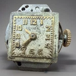 Vintage Central Watch Movement Original Dial & Hands Unique Shape. Fixed Price $65.00.