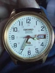Beautiful Seiko Railroad Approved Men's Wrist Watch Yellow Nice Buckle Strap. Fixed Price $129.00.