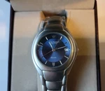 Jules Jurgensen Men's Quartz Watch Swiss Parts Blue Dial Date Vintage 7611SQ Box. Fixed Price $59.99.