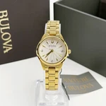 Bulova Sutton 97P150 Quartz Diamond Gold Bracelet Women's Classic Watch. Fixed Price $100.10.