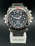 Seiko Perpetual Calendar Men's Black Dial Date 41MM Quartz Watch 6A32-00E0. Fixed Price $199.00.
