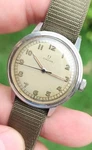 Vintage Omega Wwii Ref 2327 Caliber R17.8 Sc Military Stainless Men's Watch. Fixed Price $1500.00.