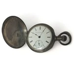 1885 Elgin Post Civil War Size Bartlett Coin Silver Pocket Watch Hunter Case.. Fixed Price $595.00.