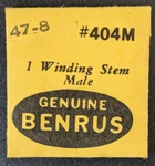 Nos Genuine Benrus 47-8 Male Winding Stem Part# 404M .8MM. Fixed Price $13.99.