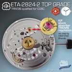 Movement Automatic Eta 2824-2 Top Grade Blue Screws, Triovis Reg. No Date. Fixed Price $319.00.