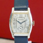 Bulova 1930 Sky King Art Deco Two-tone Case 17 Jewels Swiss Wristwatch. Fixed Price $1300.00.
