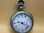 Vintage Hampden Watch Co. Perry Model 1882 18S 15J Pocket Silverine Case. Fixed Price $150.00.