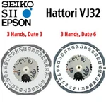 New Japan Sii Tmi Epson VJ32 Watch Movement, 10 1/2 Ligne, Hands, D3/D6. Fixed Price $14.95.