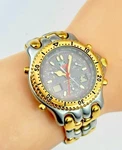 Tag Heuer Sena CG1122 Men Ana-digi Watch Genuine Cleaned From Japan. Fixed Price $510.00.