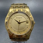 Wittnauer Watch Men 34MM Gold Dial Tone Date Round 11B03 Parts. Fixed Price $49.99.
