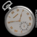 1914 Vacheron & Constantin For Merimont Mens Art Deco Platinum Pocket Watch. Fixed Price $4495.00.