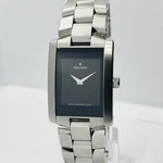 Movado Women's Eliro Stainless Steel Silver Swiss Rectangle Watch 0605378. Fixed Price $300.00.