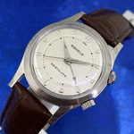 Vintage 1960 Man Benrus Wrist Alarm Stunning Silver Dial Serviced & Warranty. Fixed Price $695.00.