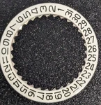 Nos - Puw 1563 2557/1 Date Dial Domed Black Numbers. Fixed Price $15.99.