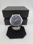 Movado Classic Museum Men Black Dial Elegant Watch 2100014 ($895 Msrp). Fixed Price $319.99.