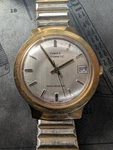 Vintage Timex Viscount Automatic Mens Watch With Date 1978 Goldtone Works 36MM. Fixed Price $30.00.