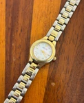 Relic Women's Watch Mother Of Pearl Reversible Gold Tone Band 22MM New Battery. Fixed Price $15.29.