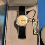 Vintage Elgin Sportsman 17J Mechanical Manual Wind Men's Watch Black Nato W/ Box. Fixed Price $110.00.