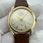 Lecoultre Bumper Automatic 35MM 14K Solid Yellow Gold Case Mens Watch Cal. P812. Fixed Price $2950.00.