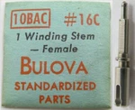 Bulova 10BAC Watch Part #16 / #404 Female Split Winding Stem 8.8 Mm. Fixed Price $10.00.
