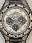 Bulova 98C102 Black Crystal Accent Men's Watch As Is Parts Repair Runs? Fs. Fixed Price $40.99.